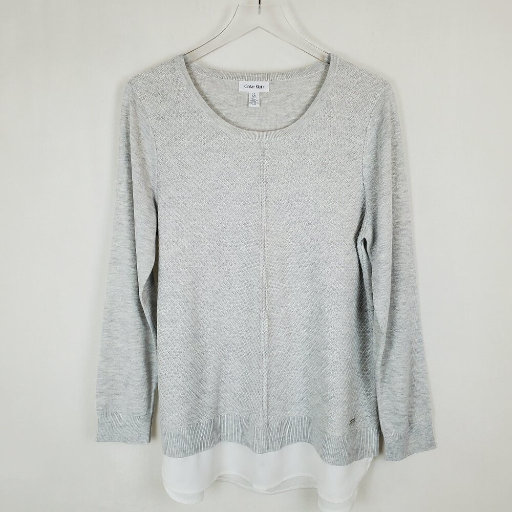 Calvin Klein Mixed Media Lightweight Sweater